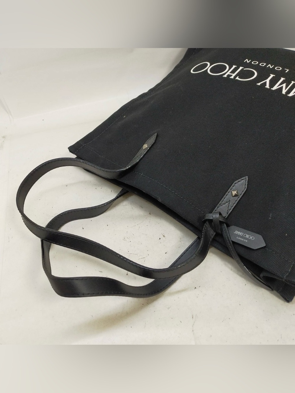 Jimmy Choo Black Canvas Tote Bag - Picture 5 of 11